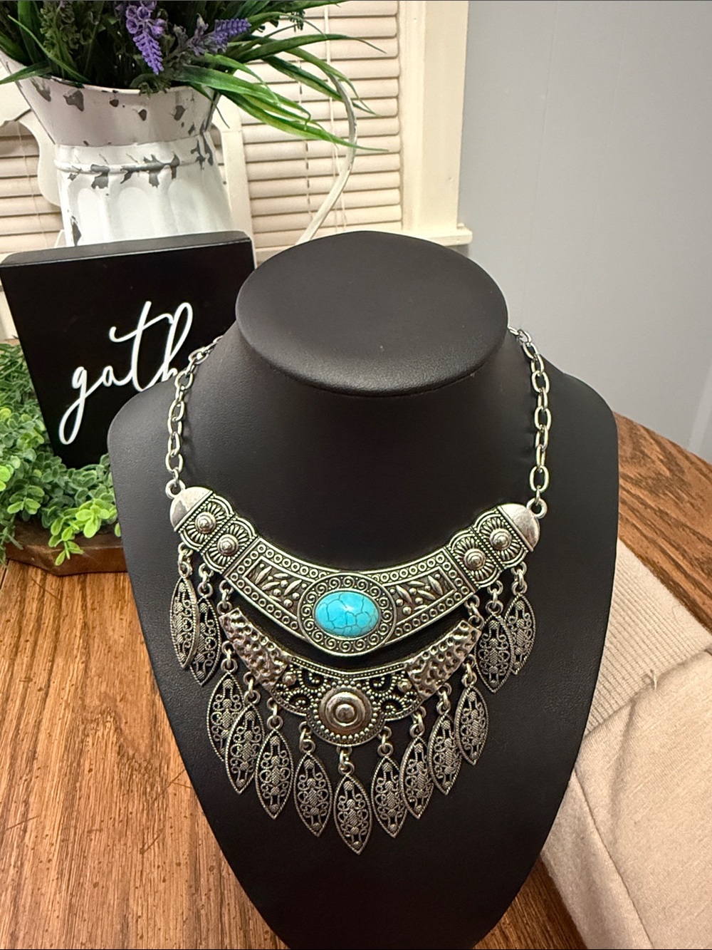 Turquoise statement necklace